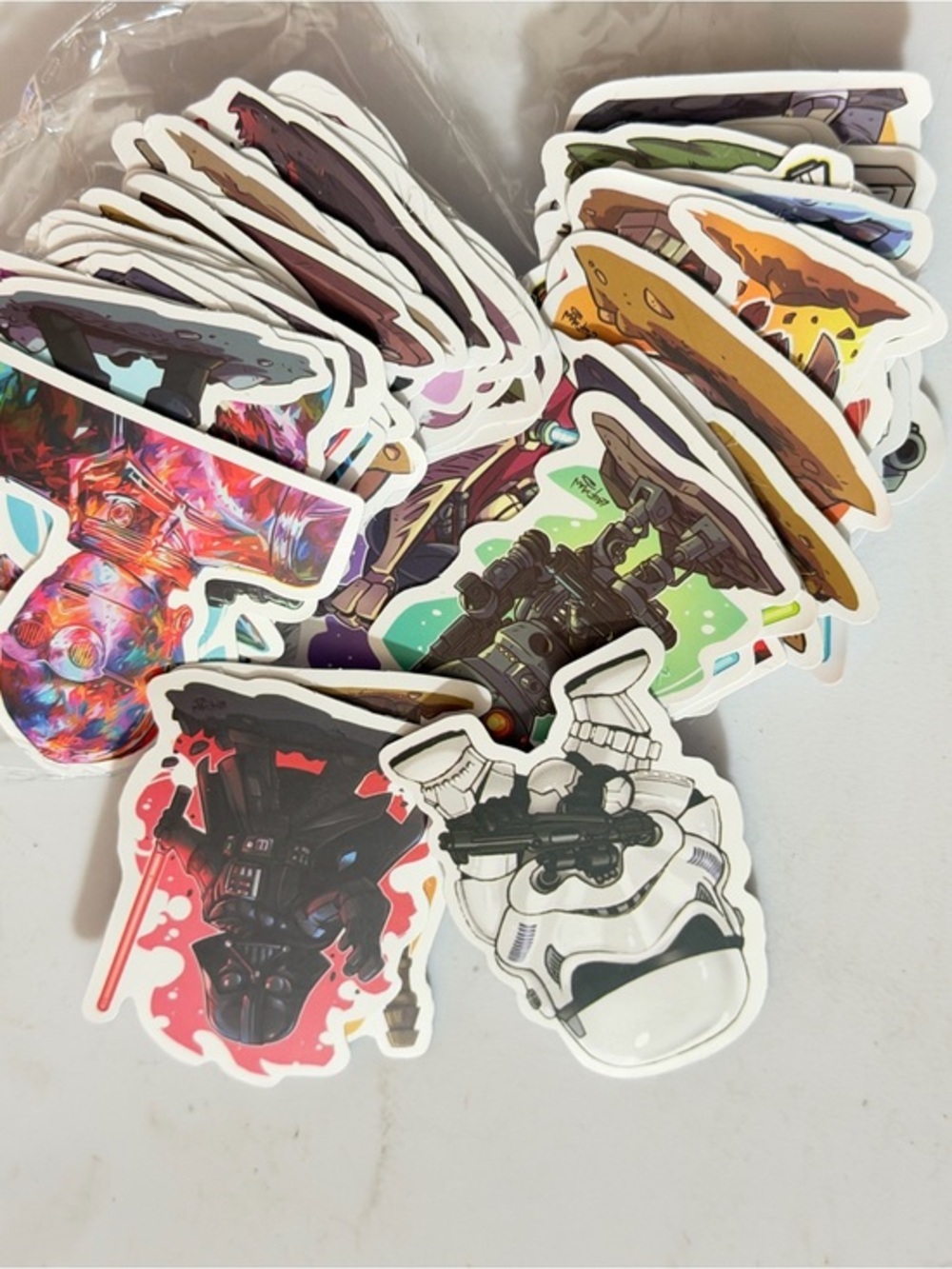 Star Wars Colorful Sticker Pack - Multicolor Darth Vader & Stormtrooper Designs